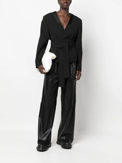 Tailored Tie-Waist Blazer