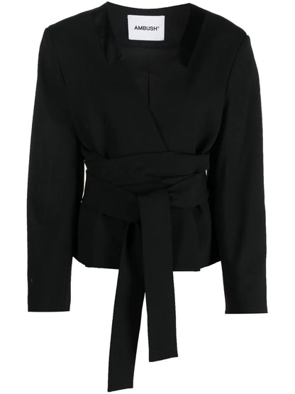 Tailored Tie-Waist Blazer