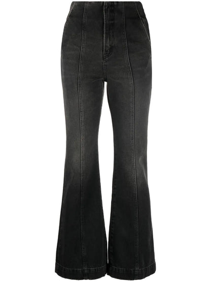 Flared Cropped Trousers