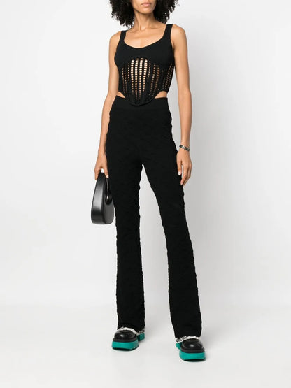 Monogram Flared Trousers