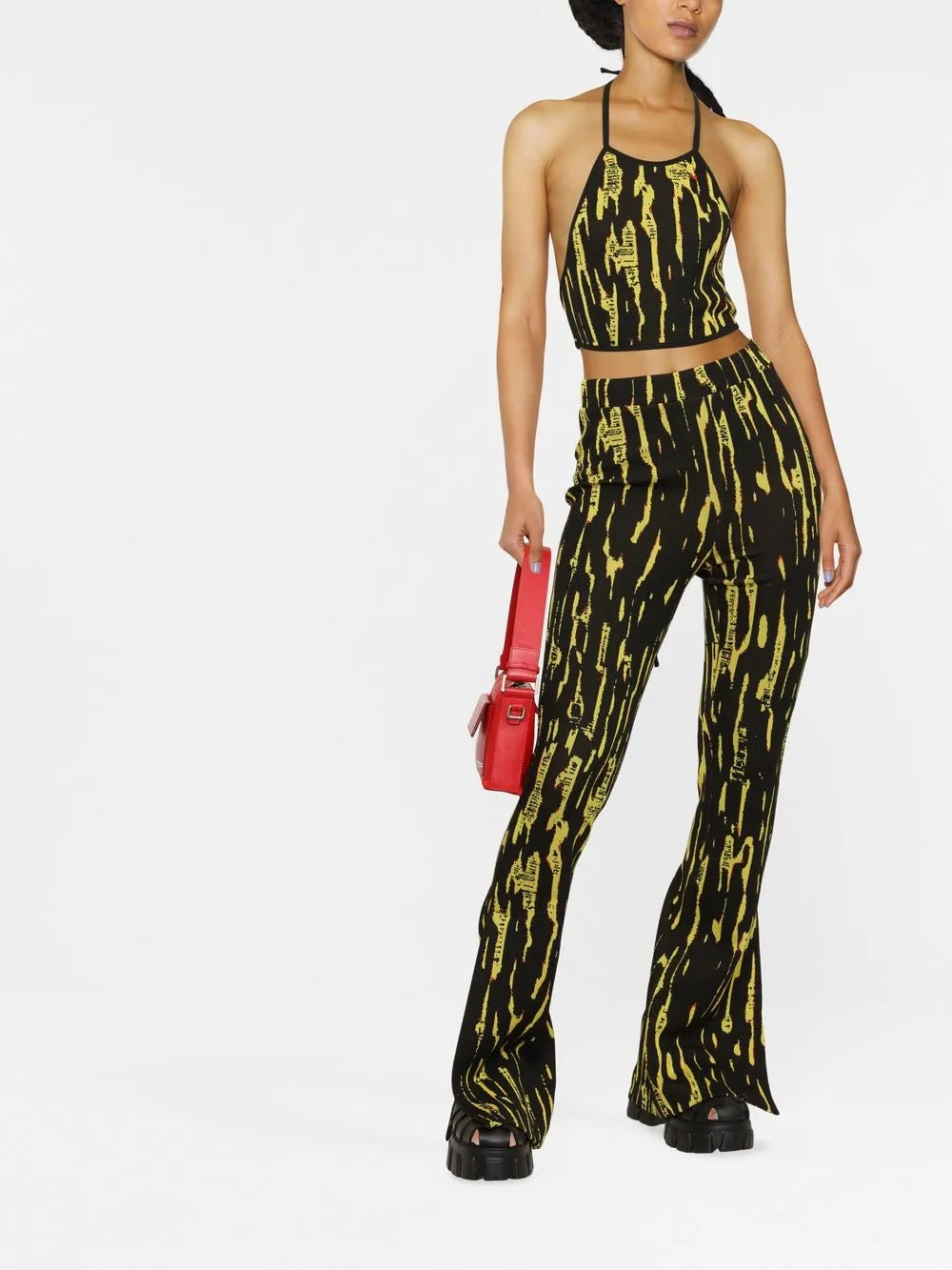 Flared Jacquard Leggings