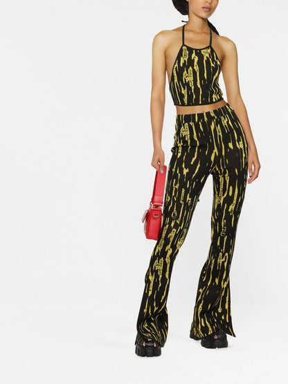 Flared Jacquard Leggings