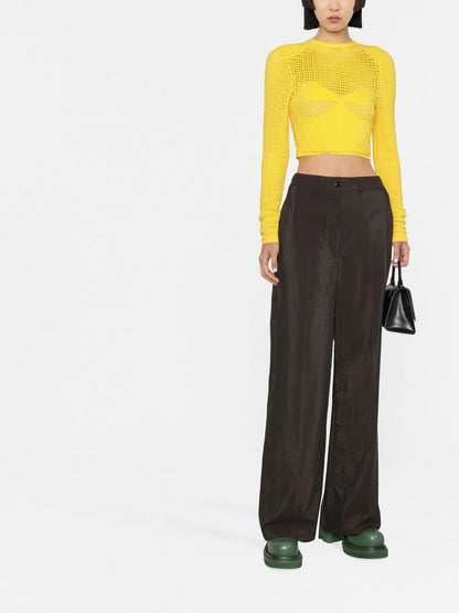 Crochet-Hearts Cropped Jumper