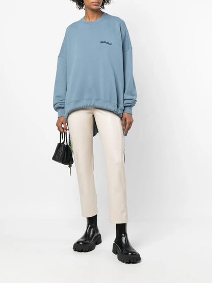 Cord-Detail Crew-Neck Sweatshirt