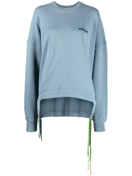 Cord-Detail Crew-Neck Sweatshirt