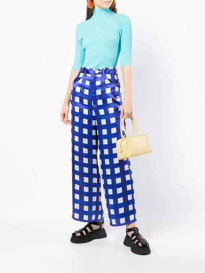 Short-Sleeve Rib-Knit Top