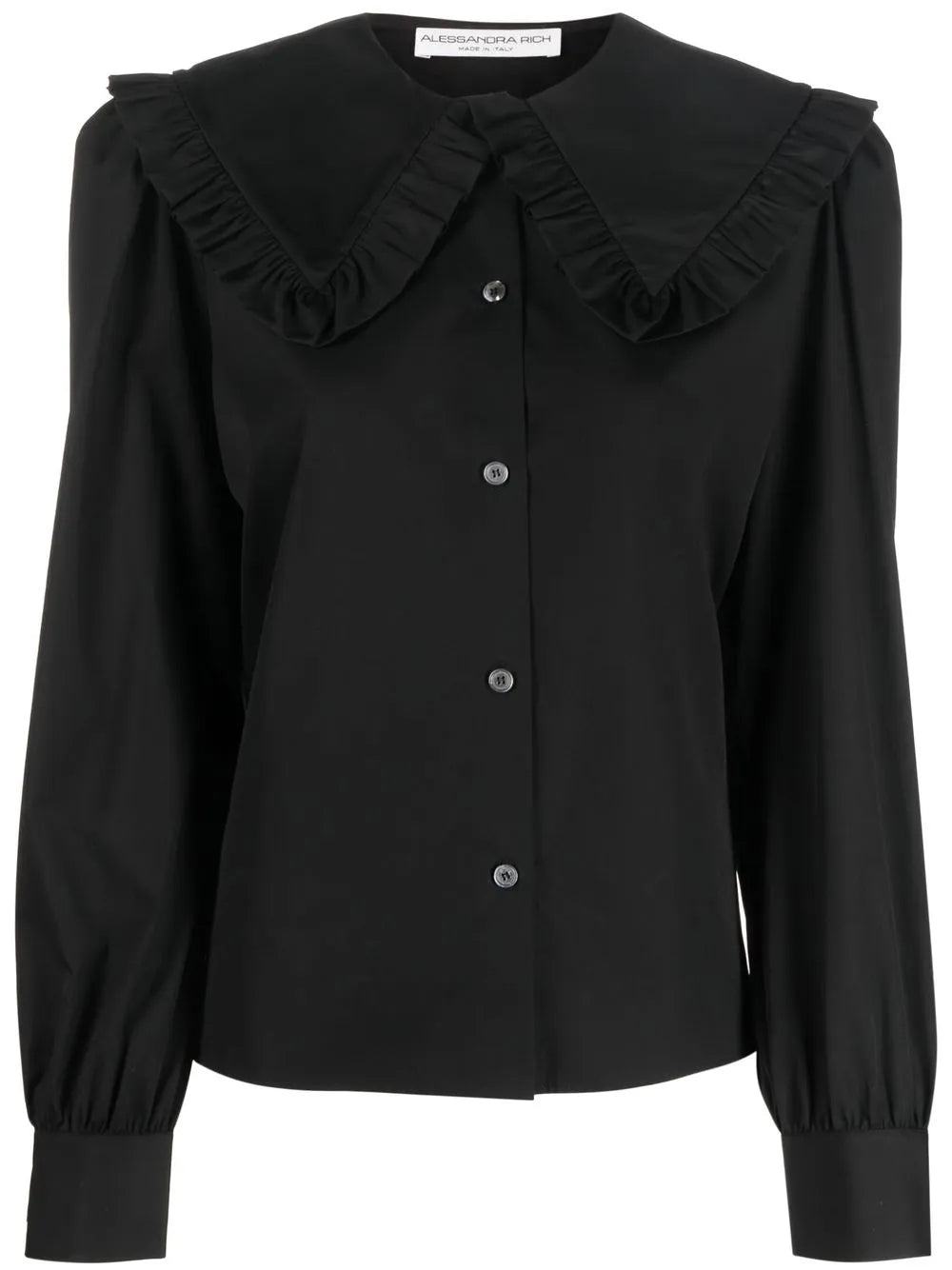 Ruffle Collar Cotton Shirt