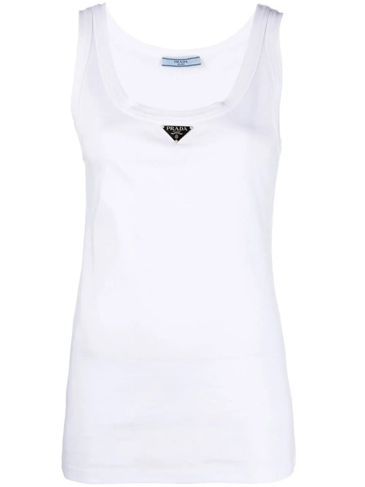 Ribbed-Knit Jersey Tank Top