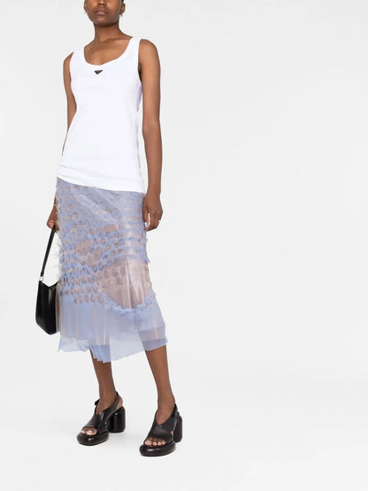 Ribbed-Knit Jersey Tank Top