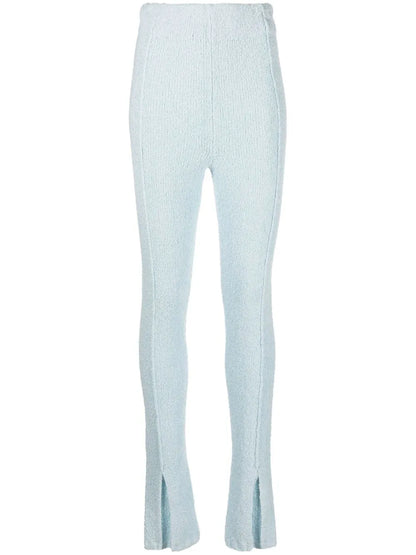 Flared-Cuff Knitted Trousers
