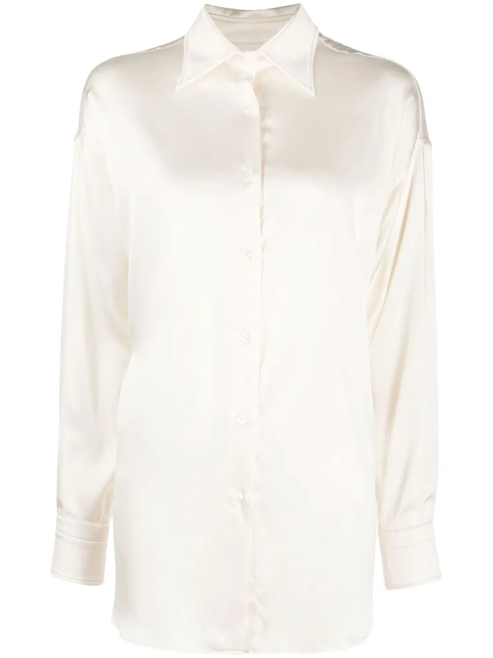 Pointed-Collar Long-Sleeved Shirt