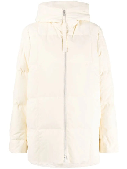 Padded Zip-Up Cotton Hooded Coat
