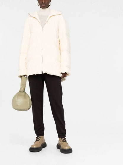 Padded Zip-Up Cotton Hooded Coat