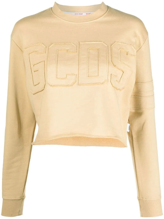 Logo Print Cropped Sweatshirt