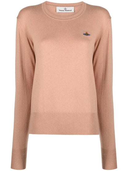 Orb-Embroidered Crew-Neck Jumper