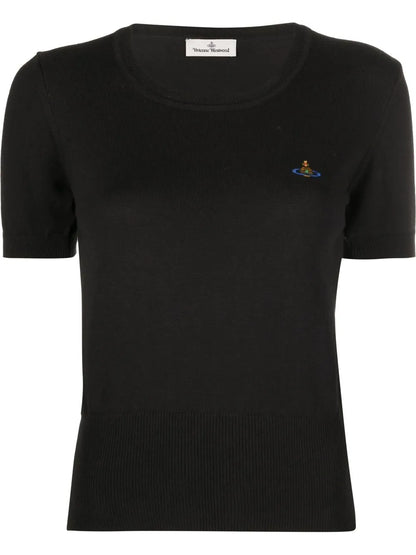 Bea Orb-Embroidered Knitted Top