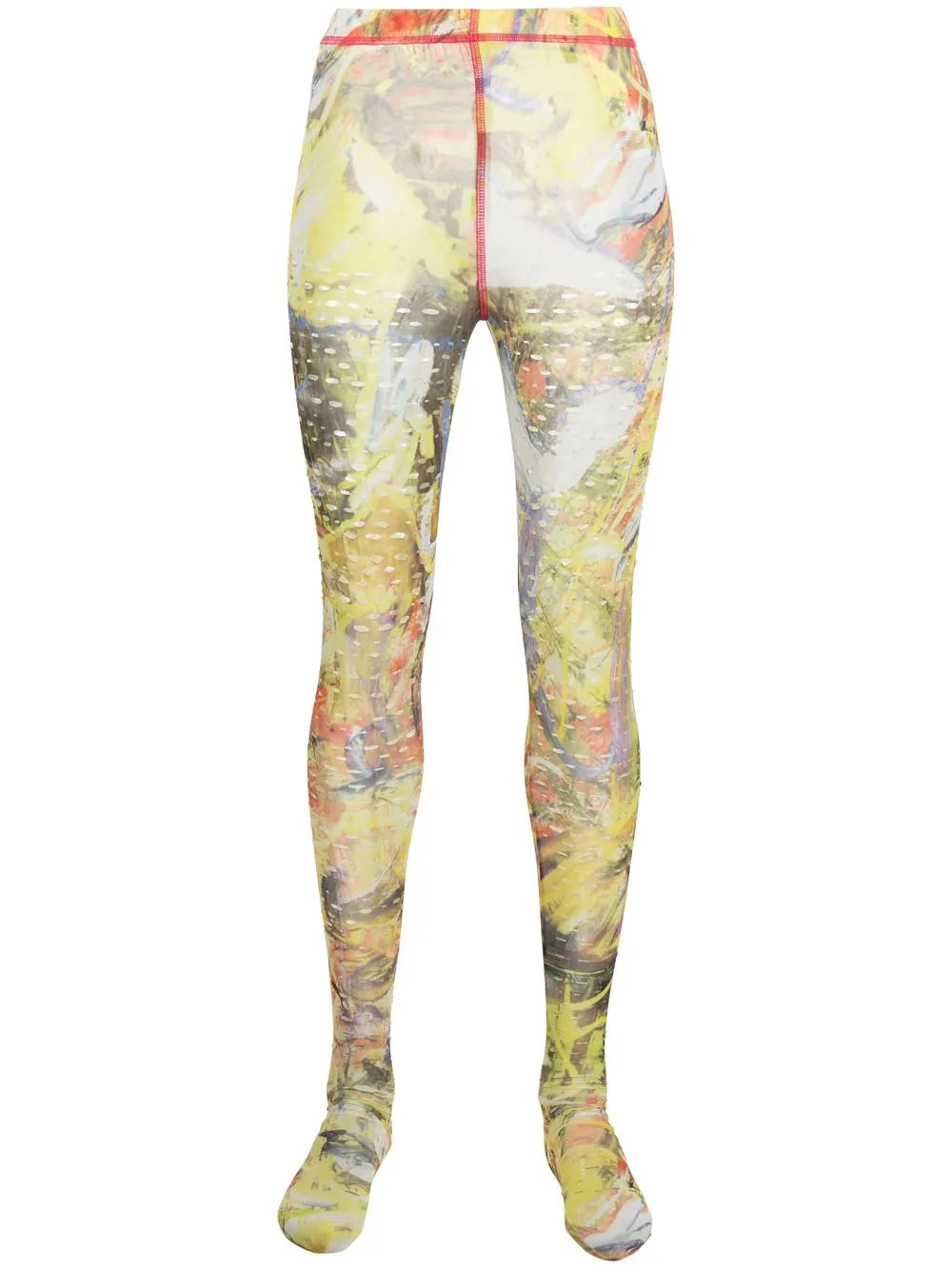 Abstract-Print Footed Leggings