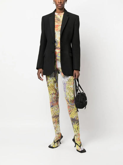 Abstract-Print Footed Leggings