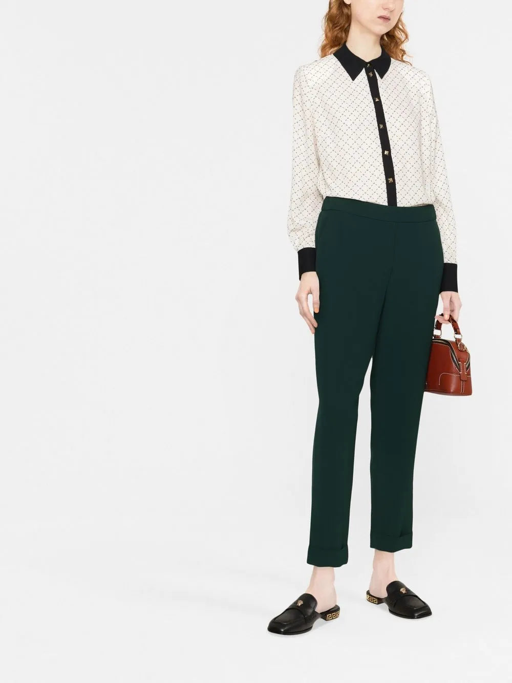 Elasticated Cropped Trousers