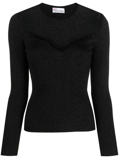 Point D'Esprit Tulle Knitted Top