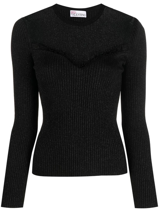 Point D'Esprit Tulle Knitted Top