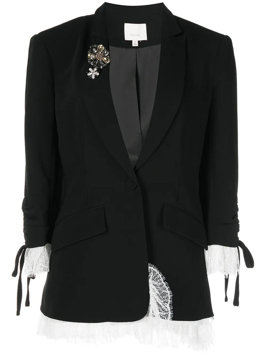 Roxie Lace-Trim Blazer