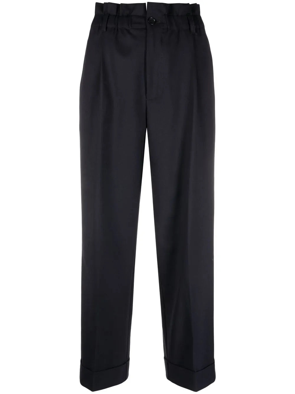 Paperbag-Waist Straight Leg Trousers