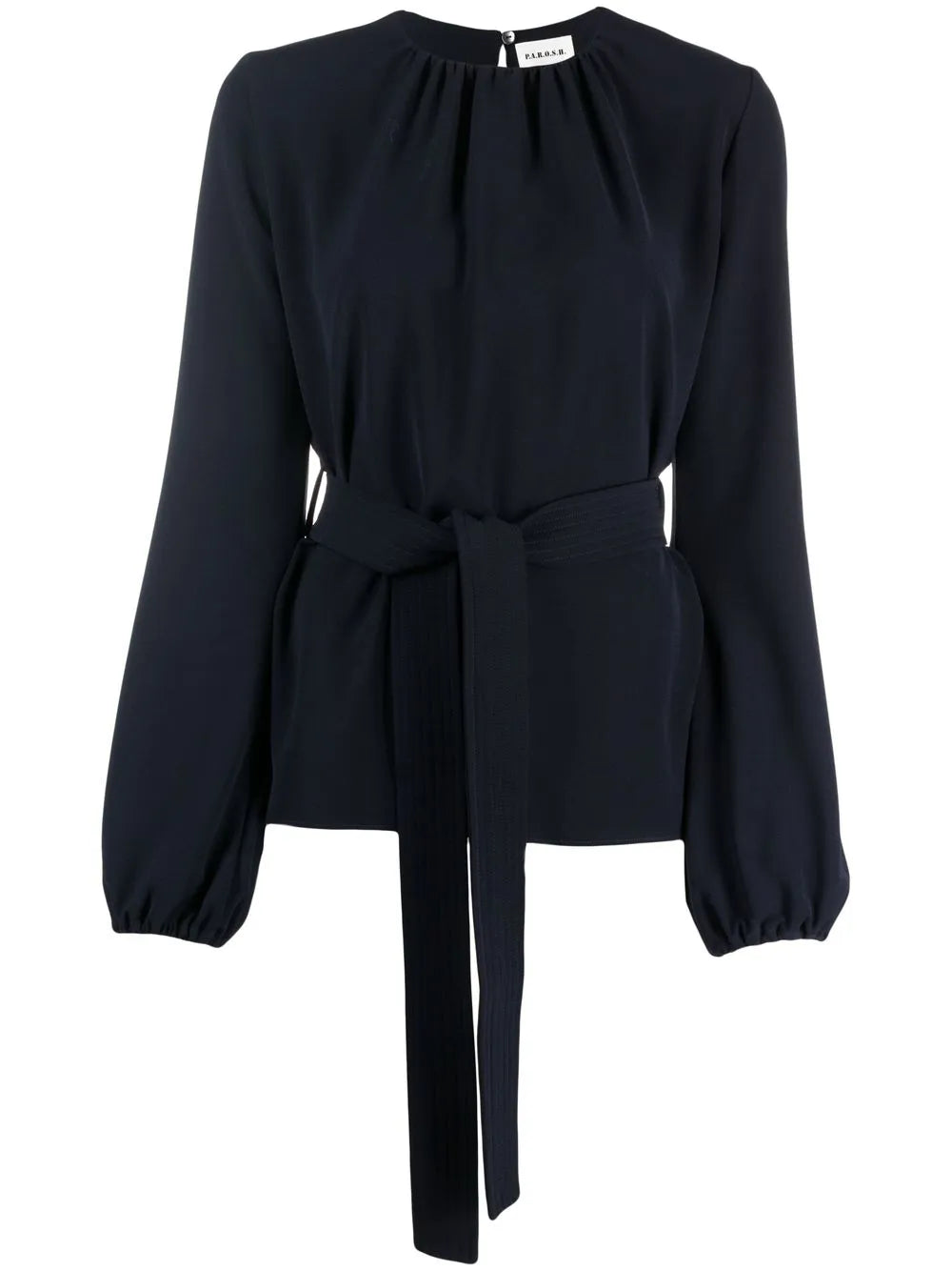 Gathered Tie-Waist Blouse