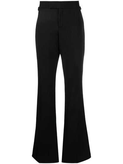 Flared-Leg Tailored-Cut Trousers