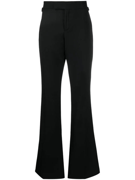 Flared-Leg Tailored-Cut Trousers