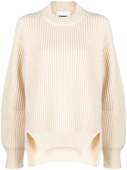 Ribbed-Knit Long-Sleeved Jumper