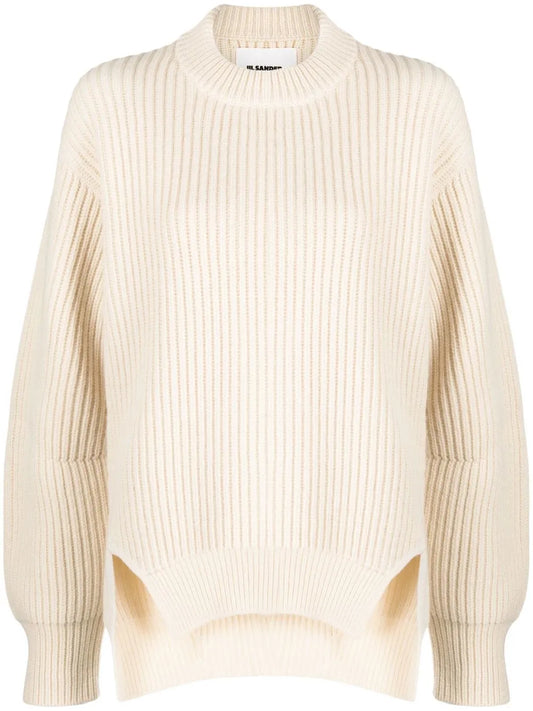 Ribbed-Knit Long-Sleeved Jumper