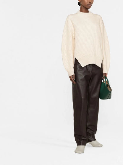 Ribbed-Knit Long-Sleeved Jumper