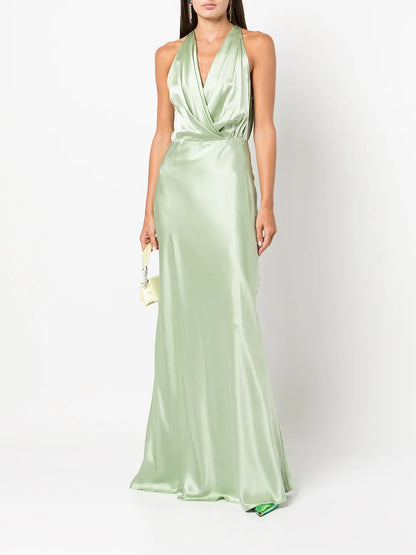 Draped Halterneck Gown
