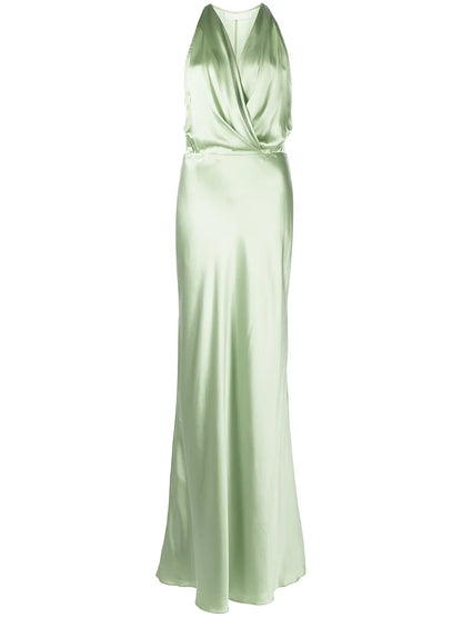 Draped Halterneck Gown