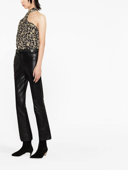 Floral-Print One-Shoulder Blouse
