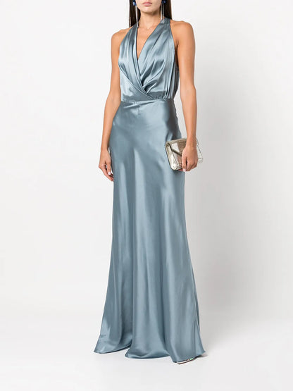 Draped Halterneck Gown