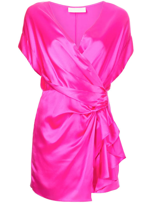 Draped-Detail Mini Dress