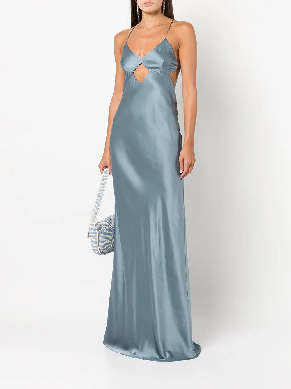 Cut-Out Detail Silk Gown