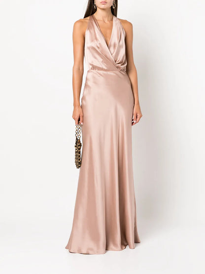 Draped Halterneck Dress