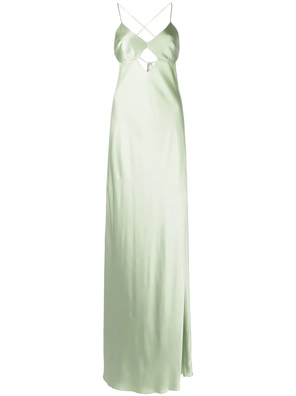 Cut-Out Detail Silk Gown