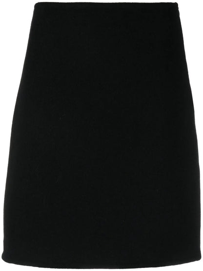 High-Waisted Wool Skirt
