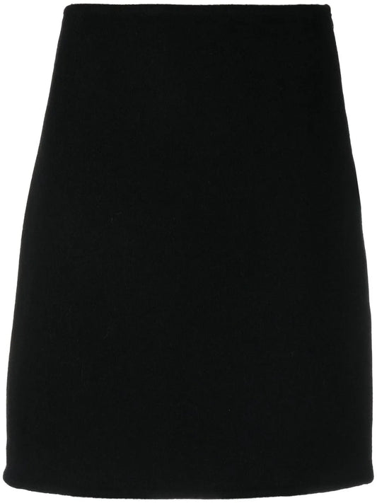 High-Waisted Wool Skirt