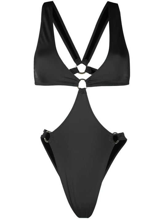 Cut-Out V-Neck One-Piece