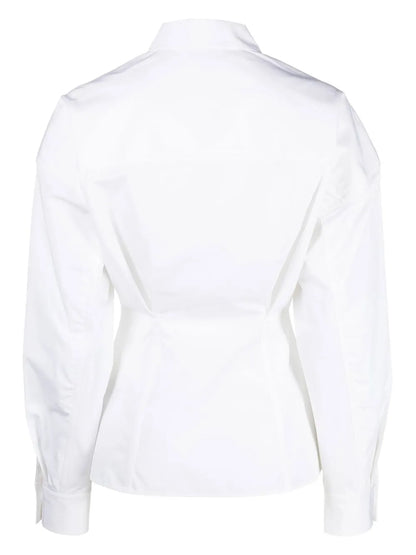 Contrasting-Button Detail Shirt