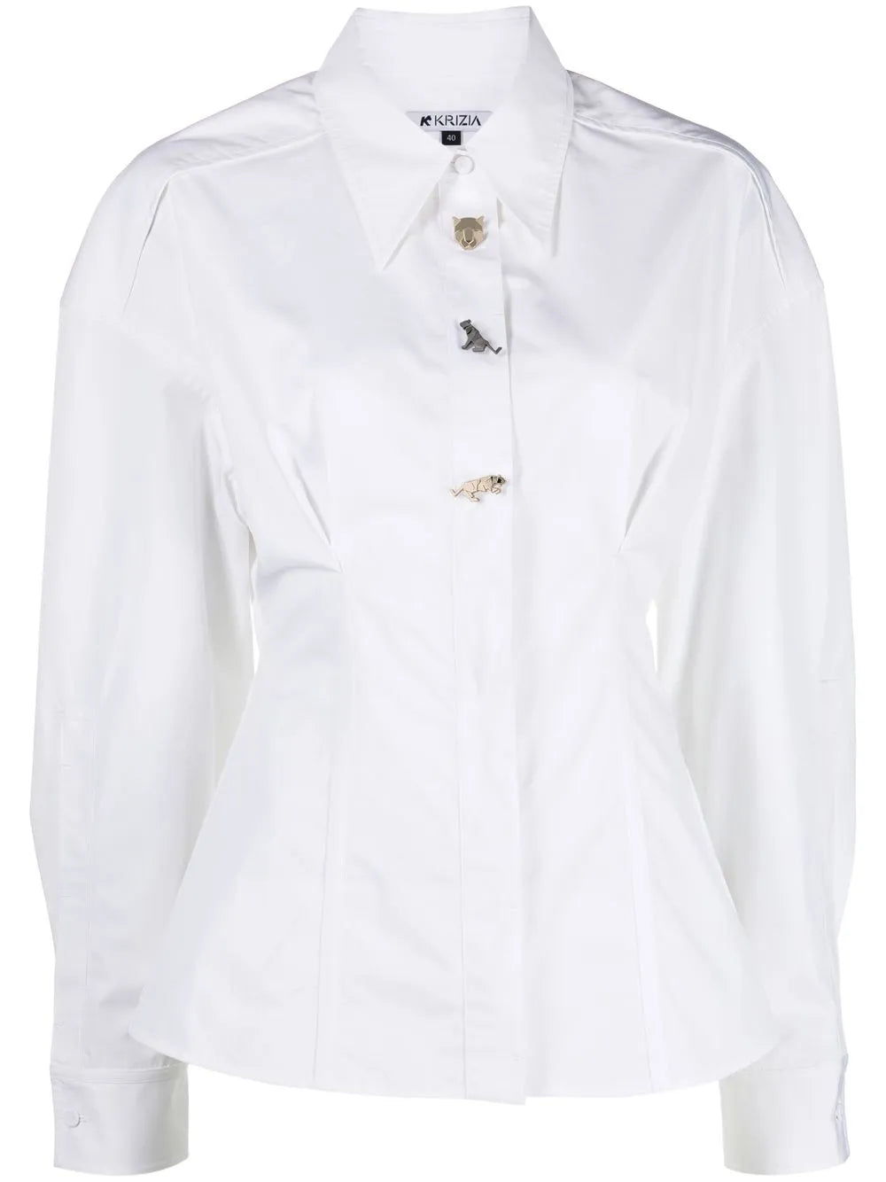 Contrasting-Button Detail Shirt