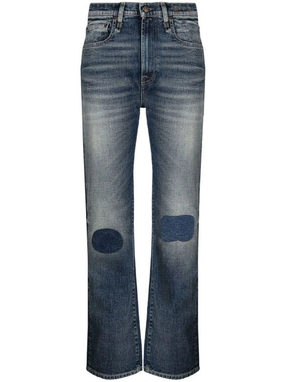 High-Waisted Slim-Cut Jeans