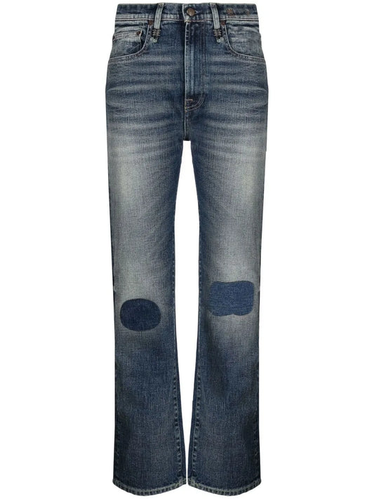 High-Waisted Slim-Cut Jeans