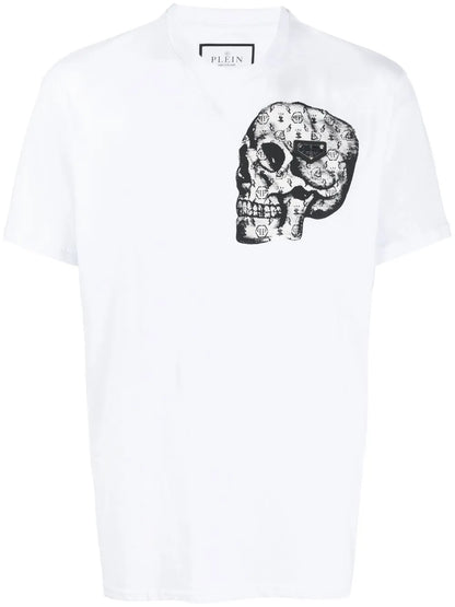 Skull-Print Crew-Neck T-Shirt