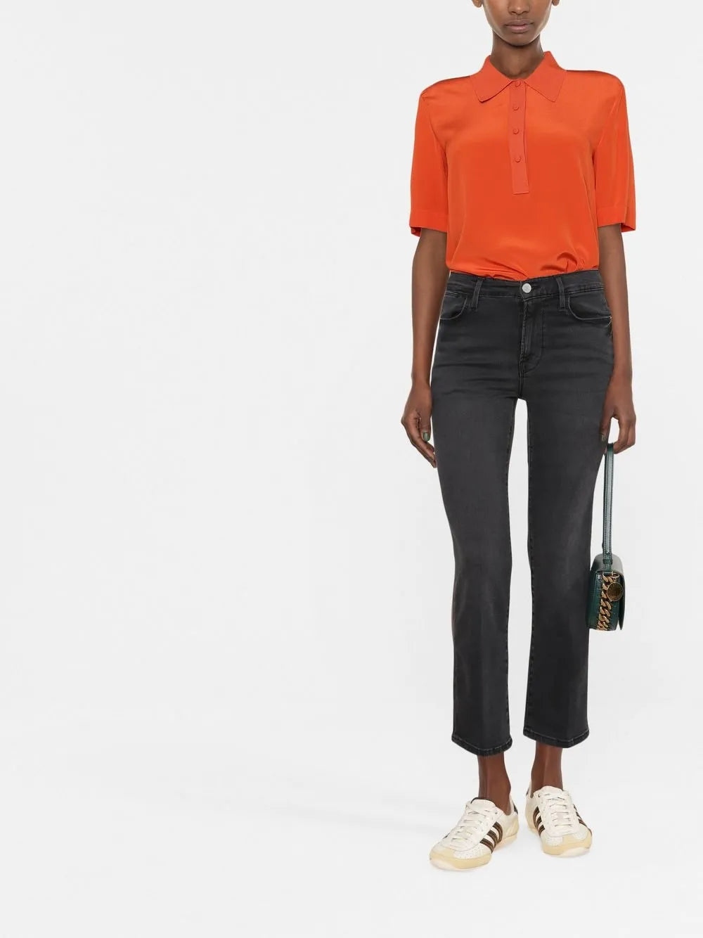 Cropped Straight-Leg Jeans